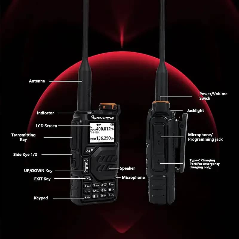Quansheng K5 Walkie Talkies Dual + Air Band Encrypted & Digital Radi 1