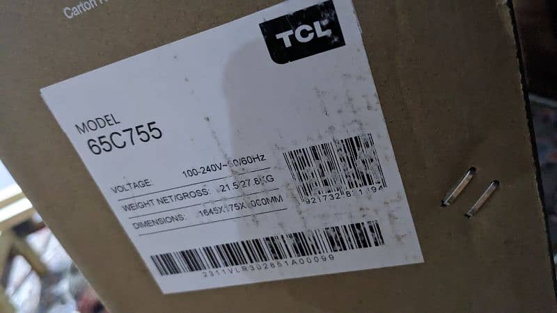 TCL QD-Mini-LED 4K Model (65C755) 4