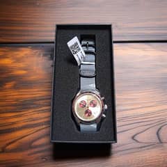 MEGIR Mens Casual Canvas Woven Strap Watch with Box