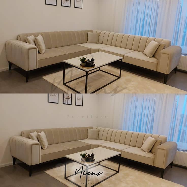 L shape sofa / sofa set / sofa repair / fabric change / sofa poshish 13