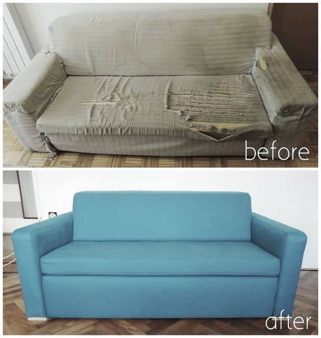 L shape sofa / sofa set / sofa repair / fabric change / sofa poshish 18