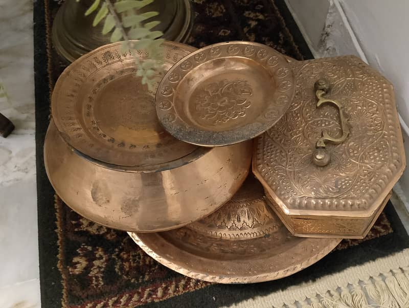 VINTAGE Pandaan Degchi & Thaal All Made of Bronze Completely Restored 4