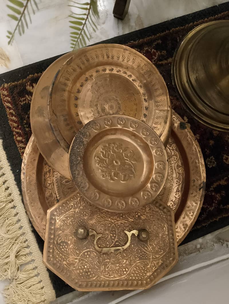VINTAGE Pandaan Degchi & Thaal All Made of Bronze Completely Restored 1