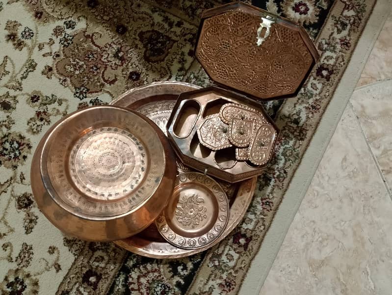 VINTAGE Pandaan Degchi & Thaal All Made of Bronze Completely Restored 0