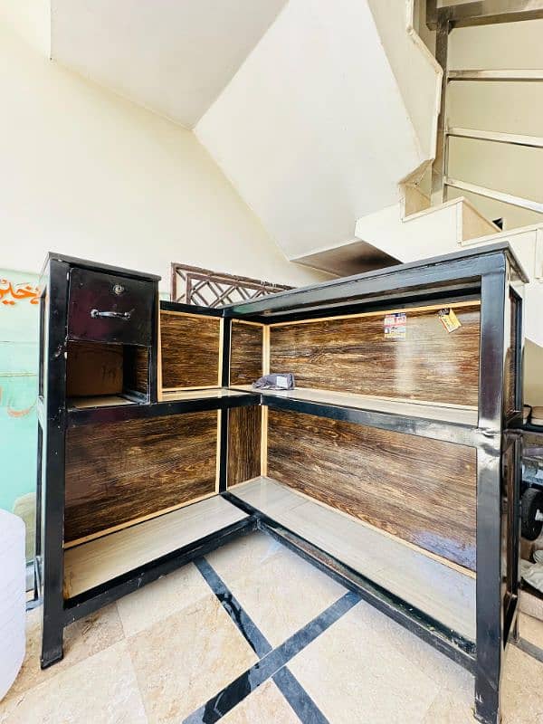 Counter Desk for Sale – Pure Iron Frame with Finished Plywood 2