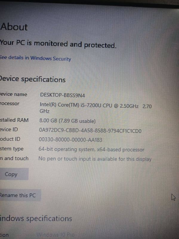 Lenovo Thinkpad i5 7th Generation 7