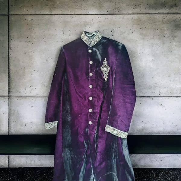 SHERWANI Kulla PURPLE VELVET 0