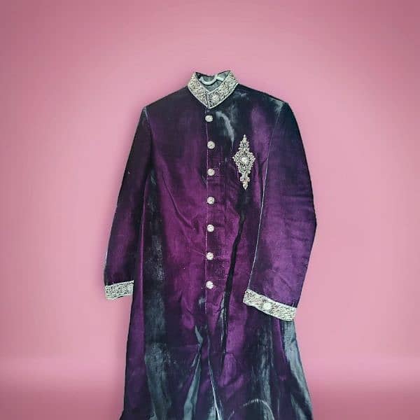 SHERWANI Kulla PURPLE VELVET 2