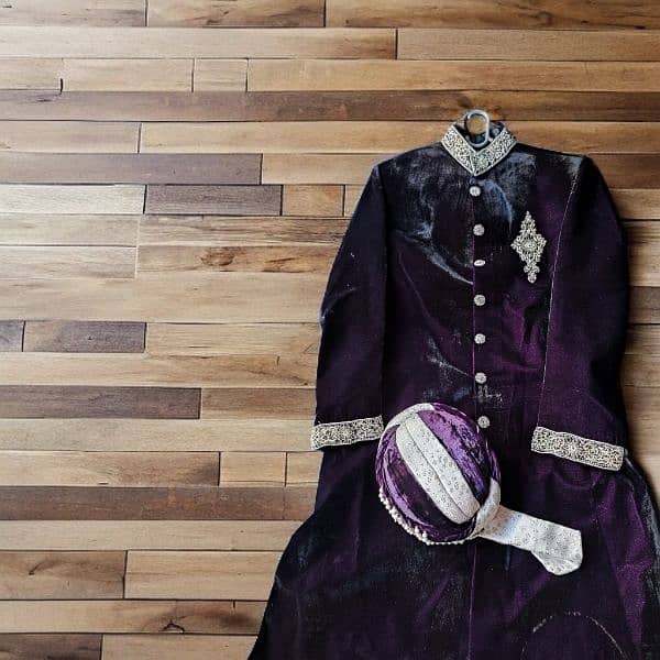 SHERWANI Kulla PURPLE VELVET 3