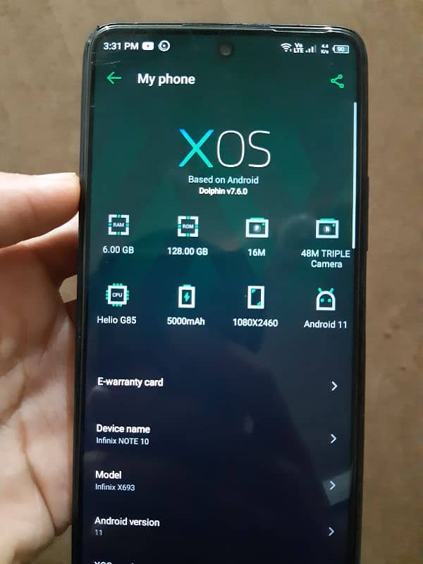 infinix Note 10 Black Color Lush Condition 1st Use Phone 6