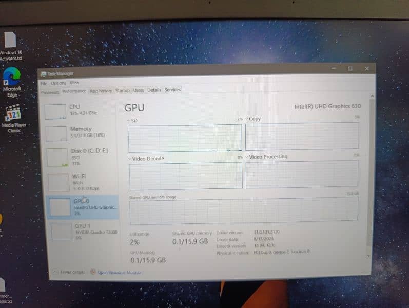Dell Precision 7540 Core i7 9th Generation 32/512 NVME 4GB  GC 19