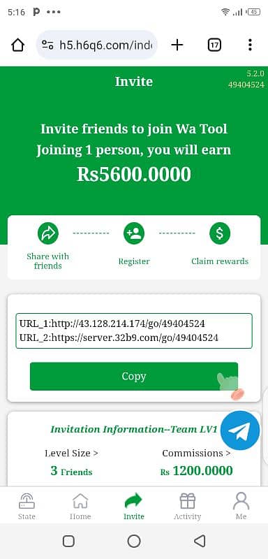 online work for app without investment go,commision 1 person in 5600 1
