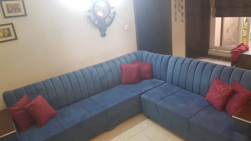 L shaped (Almost New) Sofa for sale 1