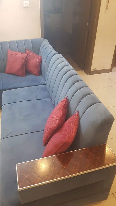 L shaped (Almost New) Sofa for sale 4