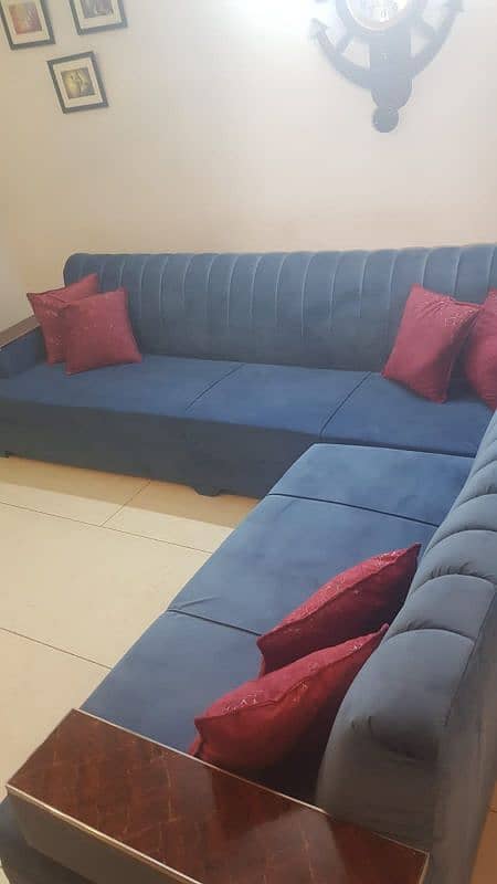 L shaped (Almost New) Sofa for sale 5