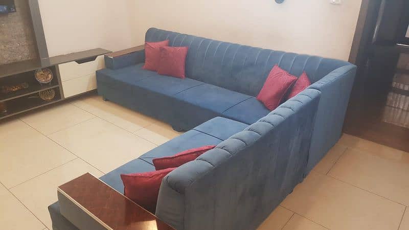 L shaped (Almost New) Sofa for sale 0