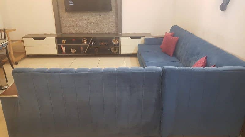 L shaped (Almost New) Sofa for sale 7