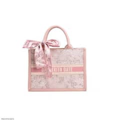 Luxury Pink Tote Bag with Bow – Elegant & Stylish Handbag for Women
