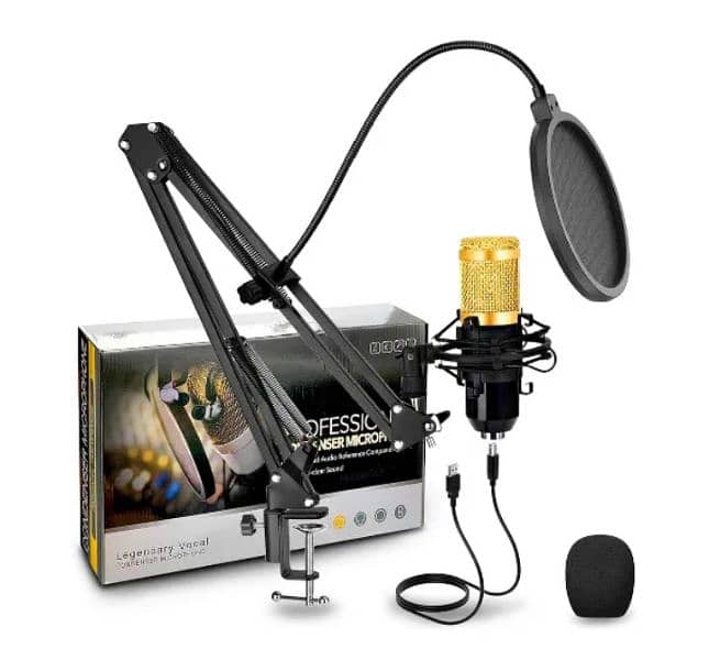 V8 Bm-800 Podcast Mic Set With Live Sound Card,Youtube Recording Mic 1