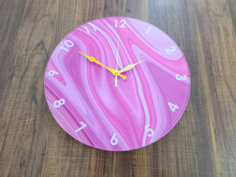 Acrylic Glass Wall Clock Home Decor Wall Clock Multiple Designs 2