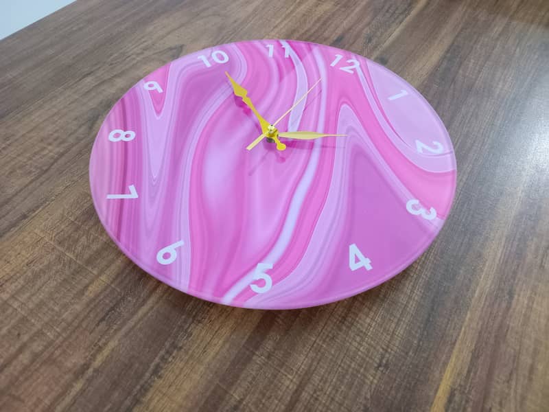 Acrylic Glass Wall Clock Home Decor Wall Clock Multiple Designs 9