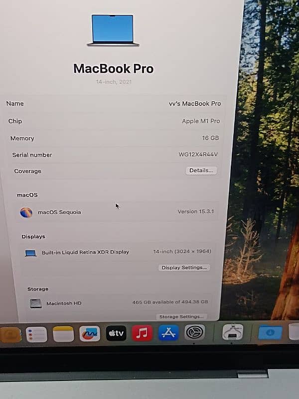 QUANTITY AVAILABLE MACBOOK PRO M1 2021 14 INCH 16GB RAM 512GB SSD 8