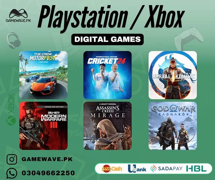 Ps 5 Games / Ps 4 Games / Xbox Games / Ps Plus / Gamepass / Ps Plus 7