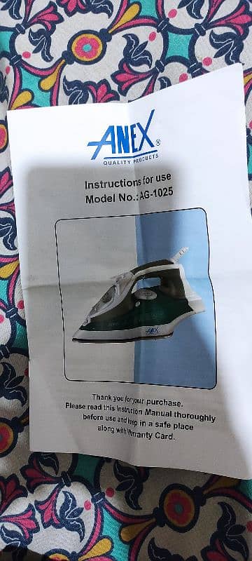Anex deluxe steam iron new 6