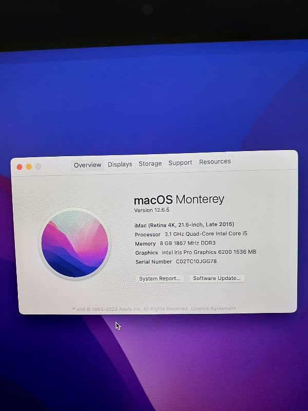 iMac 2015 late 4k Ratina 8 GB RAM 6