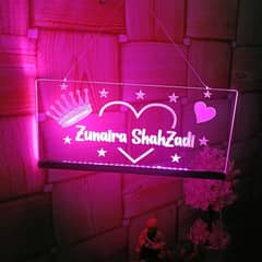 Name Plate with Light, 3D LED Name Plate