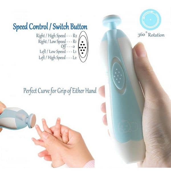 Baby electric nail clipper nail cutter manicure & Pedicure 5