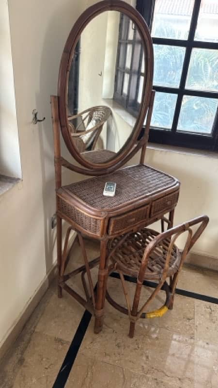 Single wooden beds and sofa set with side table 14