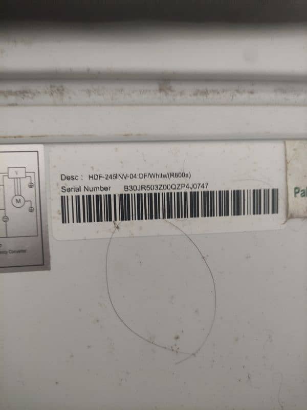 Haier Inverter Chest Freezer-HDF-245 INV WHITE-(Used) For Sale 5