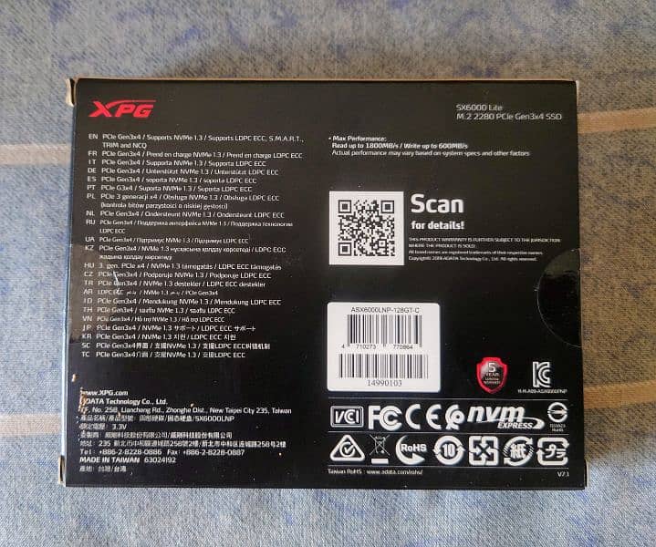 Adata XPG - NVME -M2 SSD 128gb 1