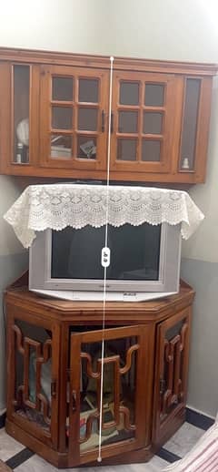long solid wood cabinet