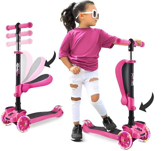 Scooter  Dual front wheel imported quality light and music built-in 0