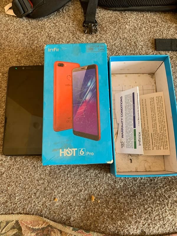 Ininix hot 6 pro with box perfect phone for rough use in reasonable 1
