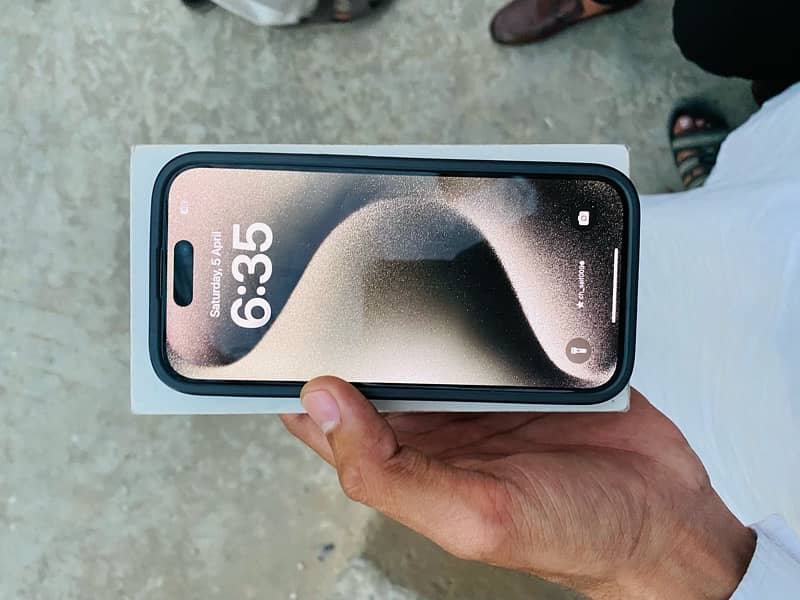 Iphone 15 Pro JV 128gb  with box Natural Titanium Exchange possible 4