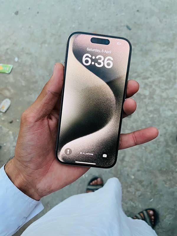 Iphone 15 Pro JV 128gb  with box Natural Titanium Exchange possible 8