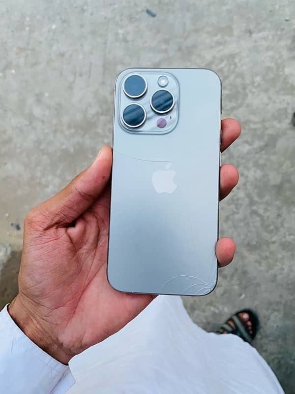 Iphone 15 Pro JV 128gb  with box Natural Titanium Exchange possible 11