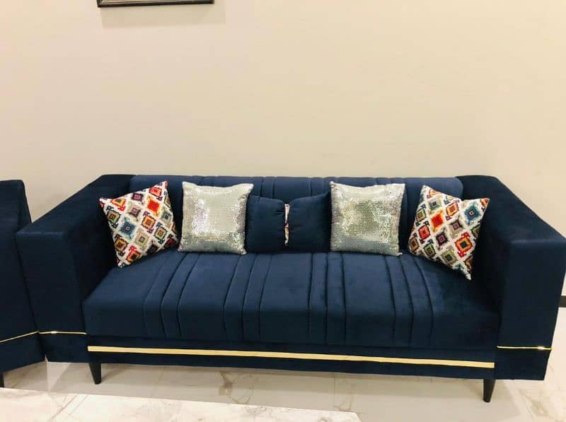 sofa set 3 2 1  brand new condition molty foam use 2
