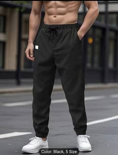 MENS CASUAL 4 POCKETS ELASTIC BELTS WAIST TROUSERS