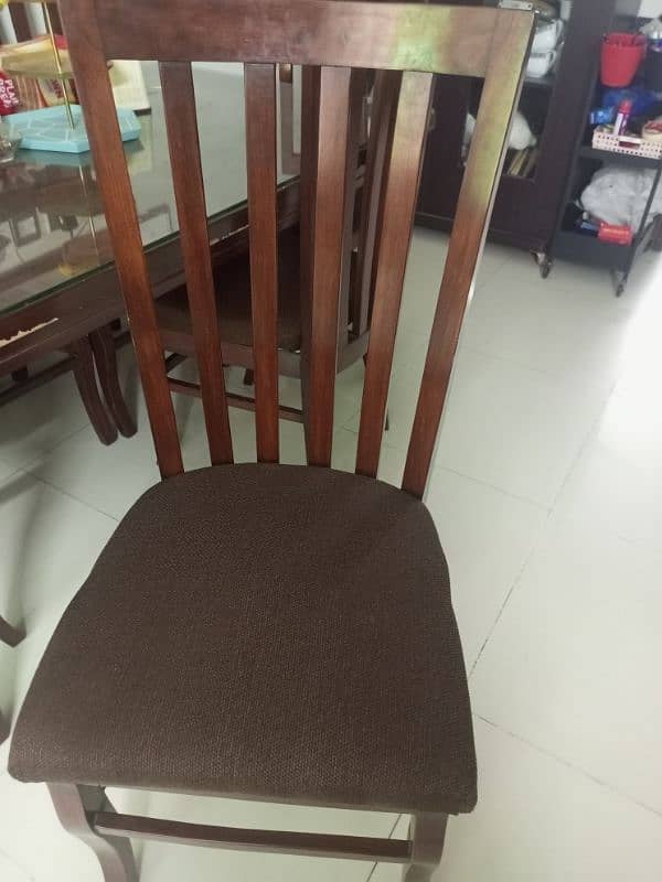 6 chairs dining table for urgent sale 1