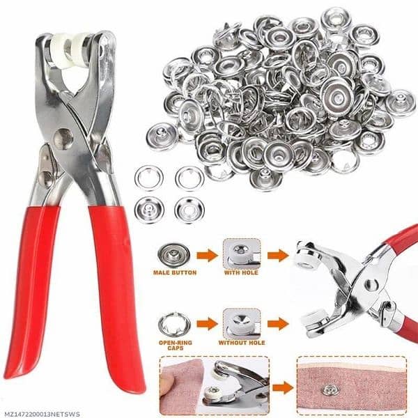 Tich Buttons Hand Machine With Free 50 pairs of Tich Buttons 8