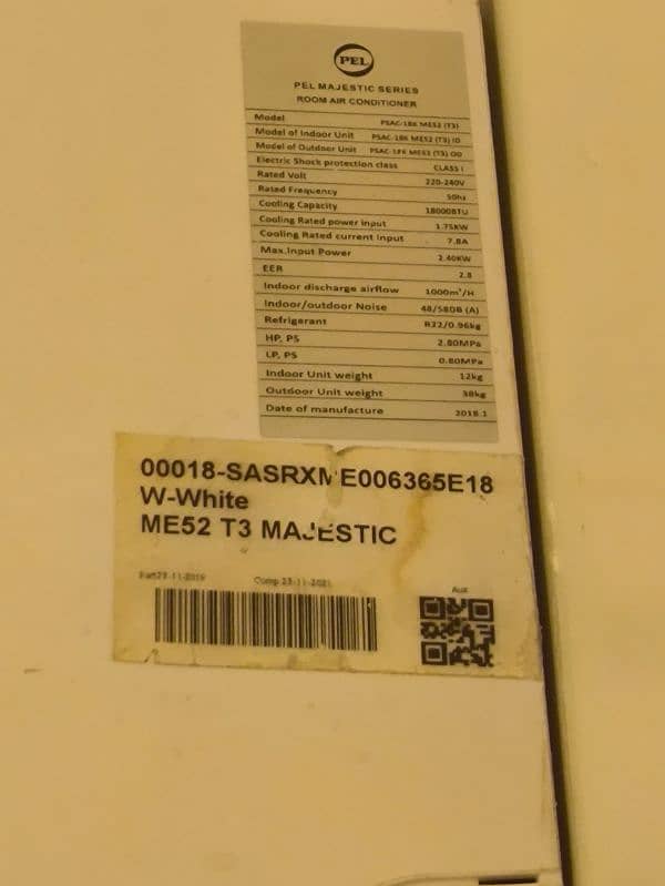 PEL MAJESTIC SERIES (PSAC-18K MES2 (T3 compressor ke sath)) 2