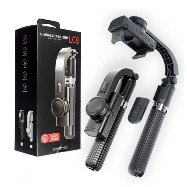 L08 Tripod Handheld Gimbal Stabilizer Mobile Selfie Stick 0