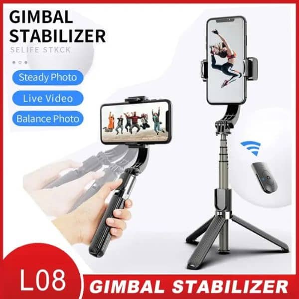 L08 Tripod Handheld Gimbal Stabilizer Mobile Selfie Stick 1