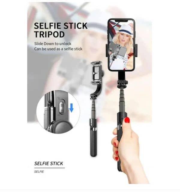 L08 Tripod Handheld Gimbal Stabilizer Mobile Selfie Stick 4