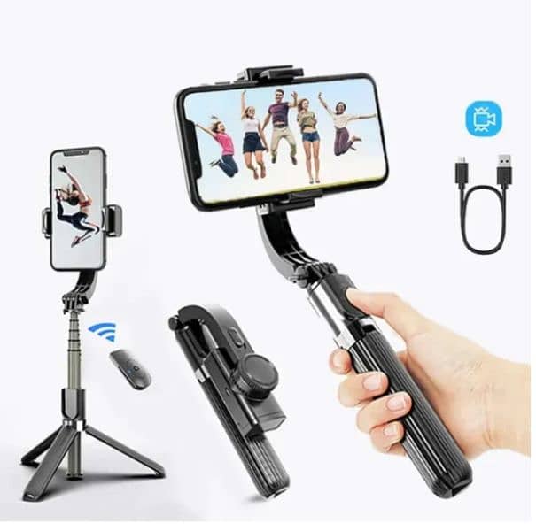 L08 Tripod Handheld Gimbal Stabilizer Mobile Selfie Stick 5
