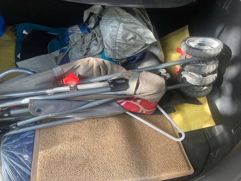 stroller with other things 1